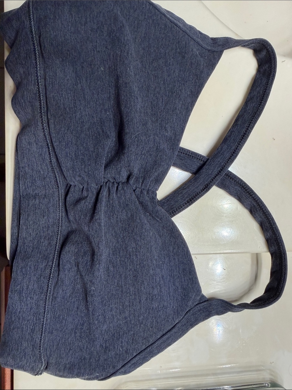 Vuori Navy Heather Seamless Supportive Bodysuit